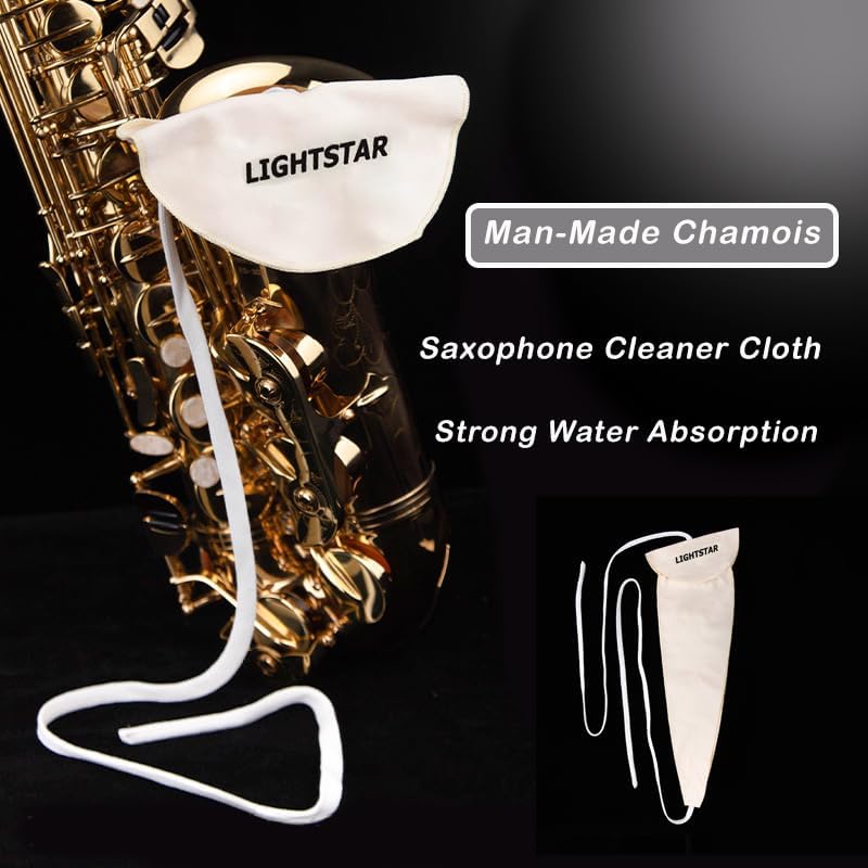lightstar Store 2PCS Saxophone Clarinet Care Bundle Alto, Tenor Sax Cleaning Cloth Kit, man-made chamois - Image 4